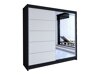 Kledingkast Closico Cavaris III (Zwart + Wit)