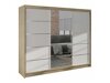Kledingkast Closico Durion IV (Sonoma eik + Wit)