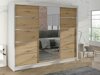 Kledingkast Closico Durion IV (Wit + Artisan eiken)