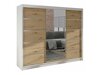 Kledingkast Closico Durion IV (Wit + Artisan eiken)