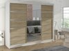 Kledingkast Closico Durion IV (Wit + Sonoma eik)