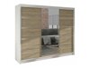 Kledingkast Closico Durion IV (Wit + Sonoma eik)