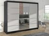 Kledingkast Closico Durion IV (Zwart + Wit)