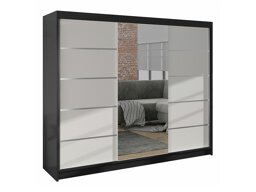 Riidekapp Closico Durion IV (Must + Valge)