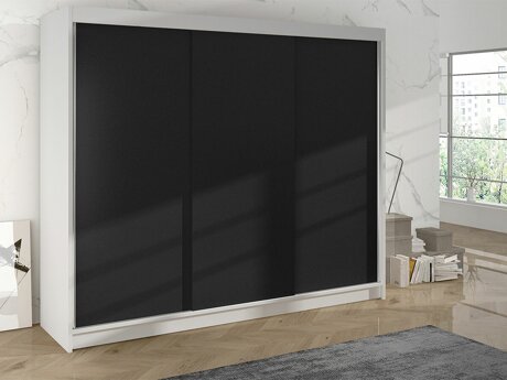 Armoire Closico Durion II (Blanc + Noir)