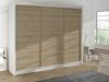 Kledingkast Closico Durion II (Wit + Sonoma eik)