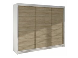 Kledingkast Closico Durion II (Wit + Sonoma eik)