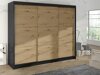 Kledingkast Closico Durion II (Zwart + Artisan eiken)