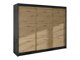 Kledingkast Closico Durion II (Zwart + Artisan eiken)