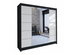 Kledingkast Closico Cavaris V (Zwart + Wit)