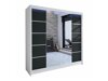 Riidekapp Closico Cavaris V (Valge + Must)