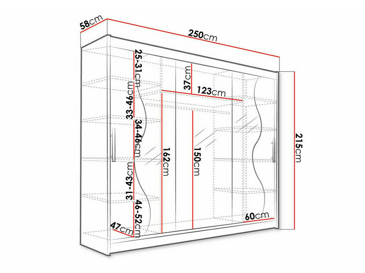Garderobeskab Closico 119 (Sonoma eg)