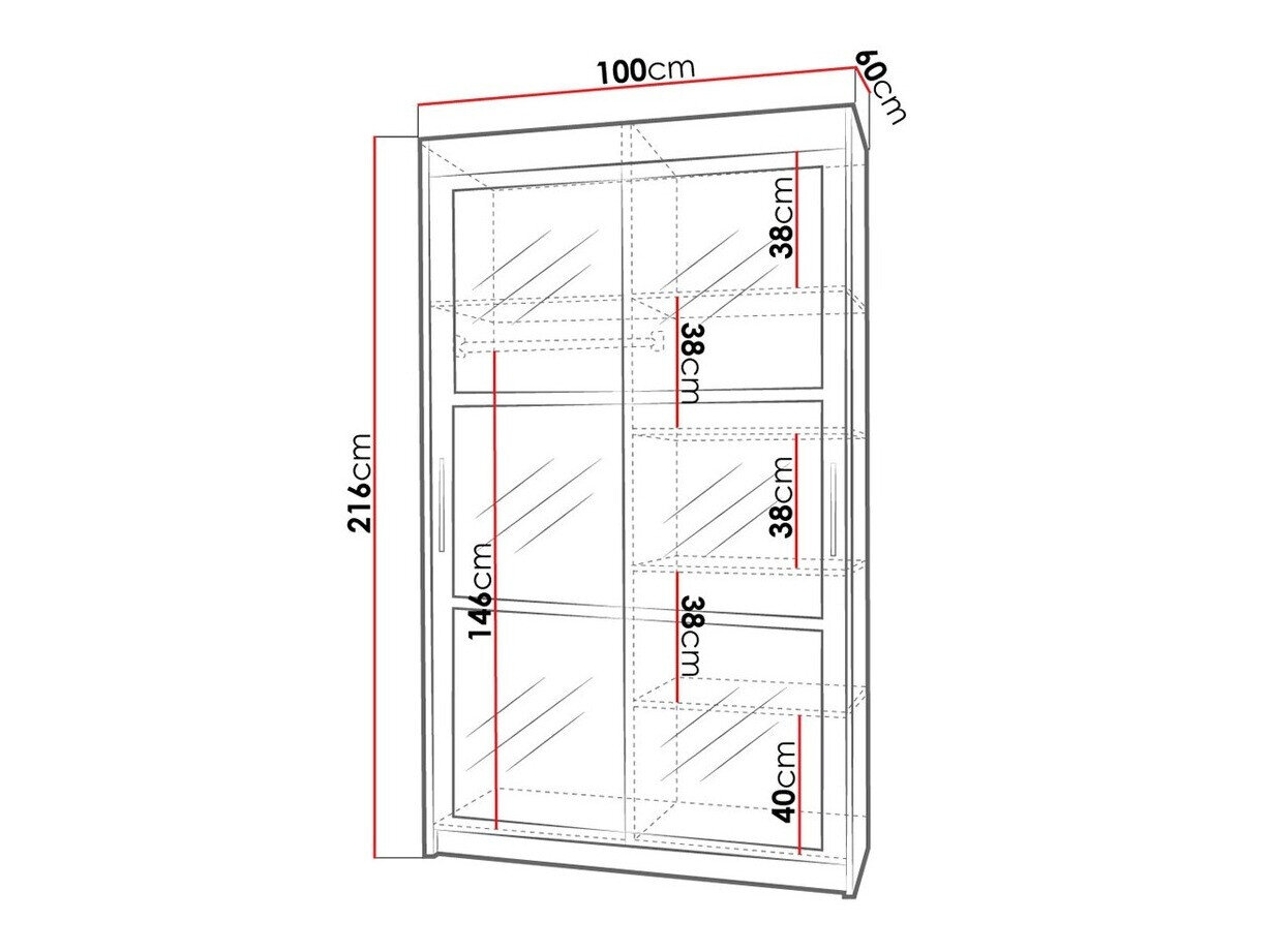 Garderobeskab Toledo 101 (Sonoma eg)