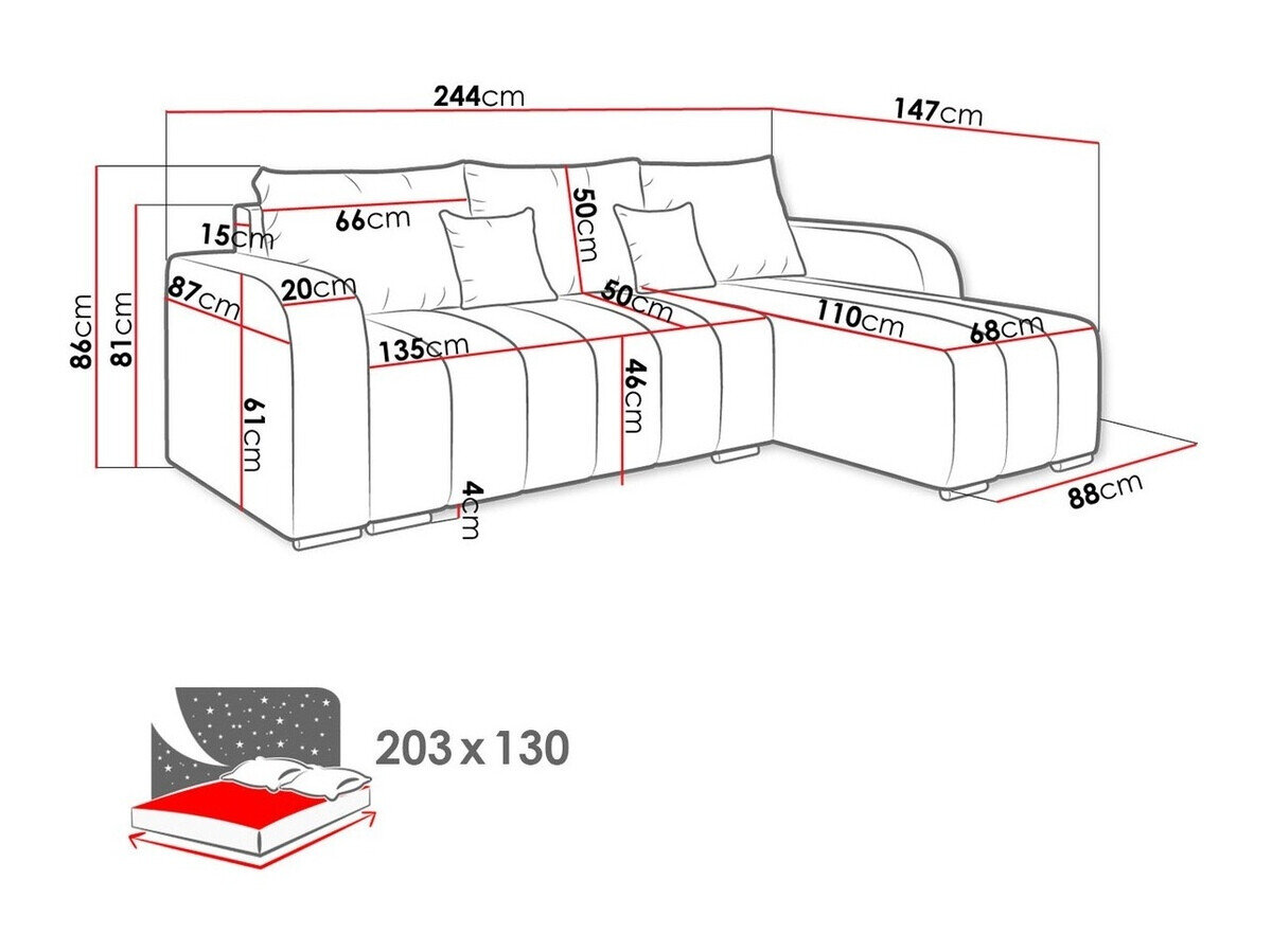 Hjørnesofa Muncie 107 (Manila 29)