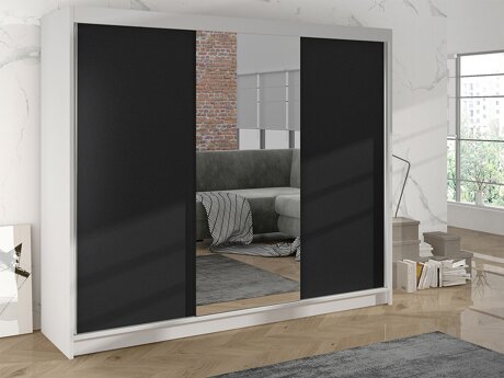 Armoire Closico Durion I (Blanc + Noir)