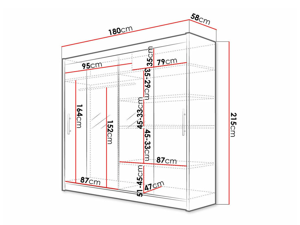 Garderobeskab Closico 123 (Hvid)