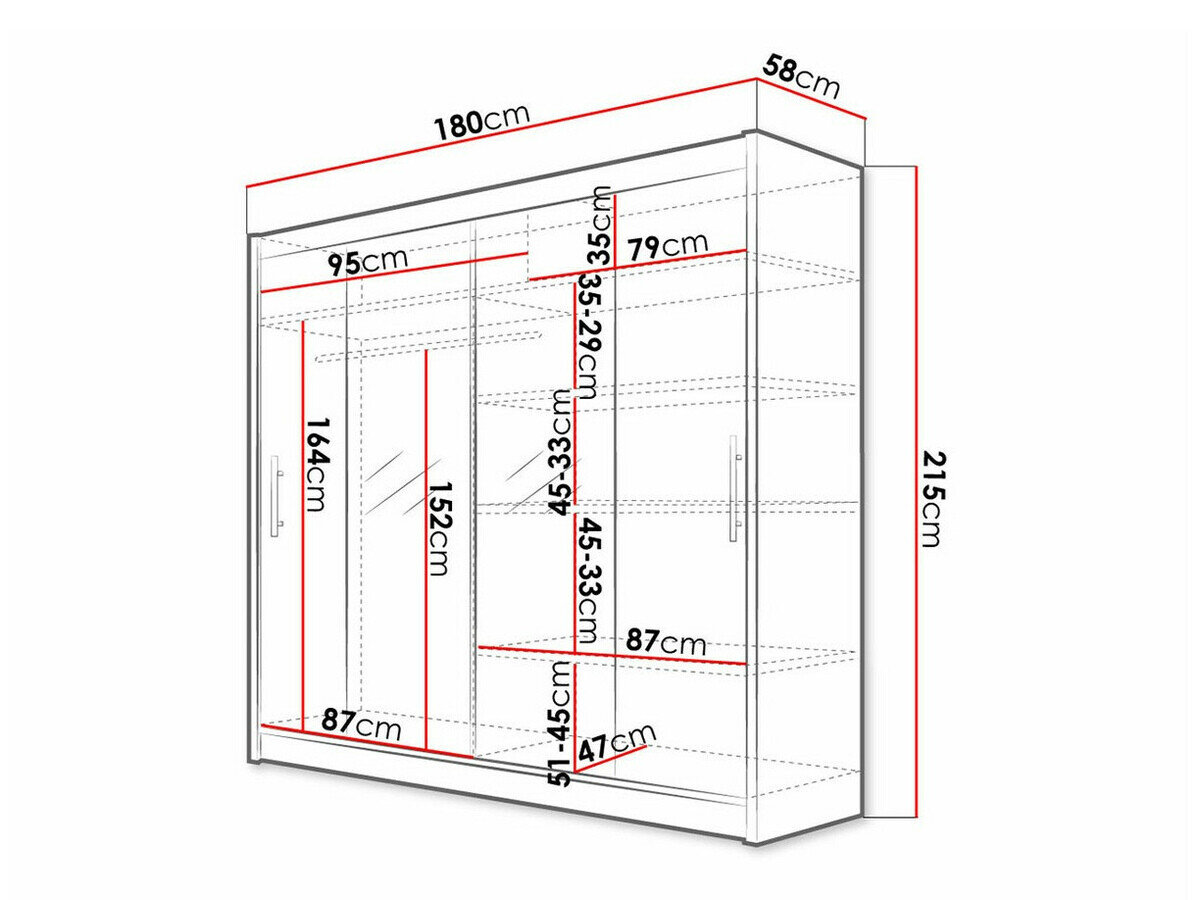 Garderobeskab Closico Pallor II (Hvid)