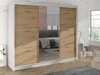 Kledingkast Closico Durion I (Artisan eiken + Wit)