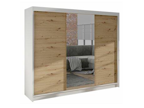 Kledingkast Closico Durion I (Artisan eiken + Wit)