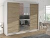 Kledingkast Closico Durion I (Wit + Sonoma eik)