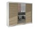 Kledingkast Closico Durion I (Wit + Sonoma eik)