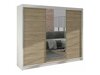 Kledingkast Closico Durion I (Wit + Sonoma eik)