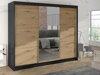Kledingkast Closico Durion I (Zwart + Artisan eiken)