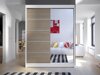 Kledingkast Closico Vastor III (Wit + Sonoma eik)