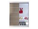 Kledingkast Closico Vastor III (Wit + Sonoma eik)