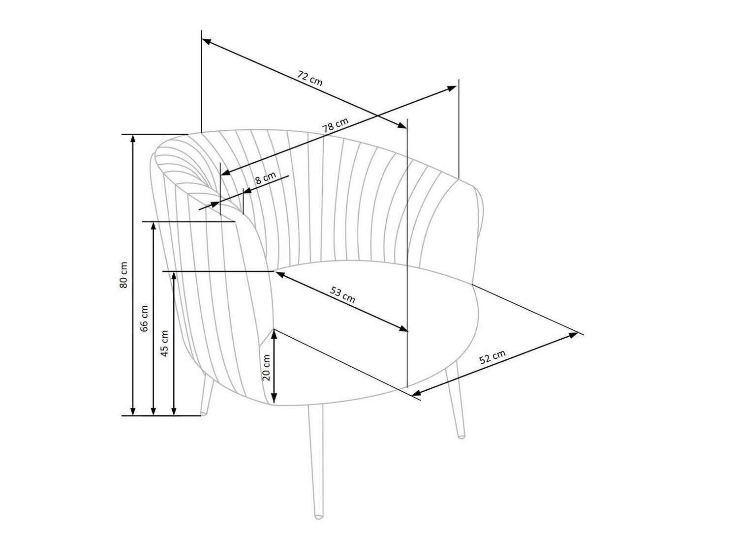 Lænestol Houston 824 (Sort)