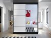 Riidekapp Closico Vastor III (Must + Valge)