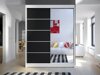 Riidekapp Closico Vastor III (Valge + Must)