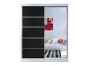 Riidekapp Closico Vastor III (Valge + Must)