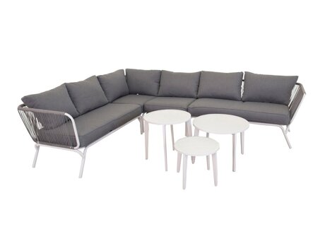 Buiten meubilair set Dallas 1084 (Grijs + Wit)