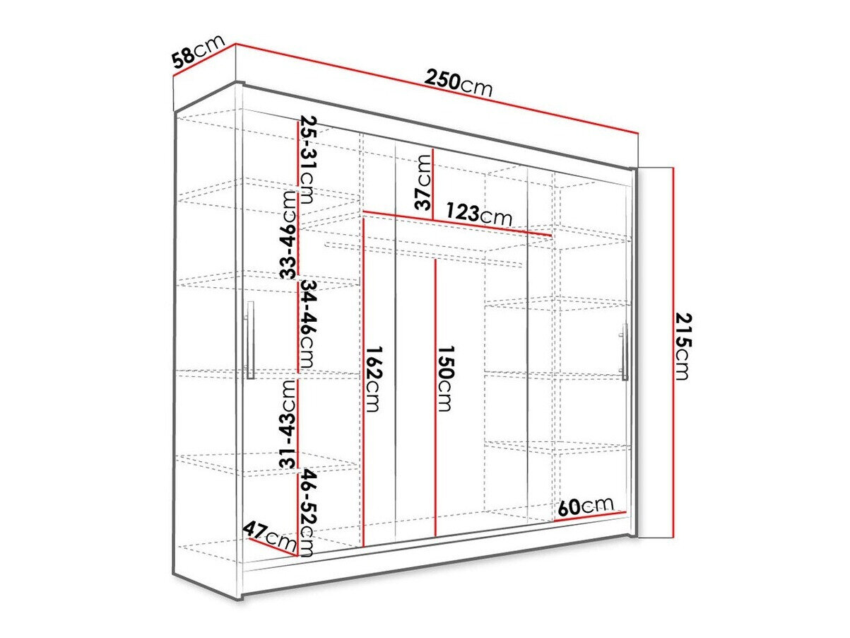 Garderobeskab Closico 118 (Sort)