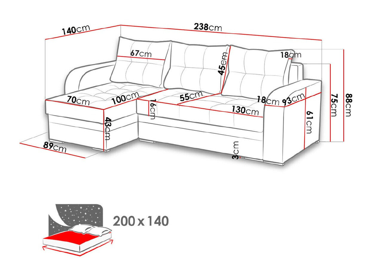 Canapé d'angle Boulder 101 (Malmo 90 + 1114/60)