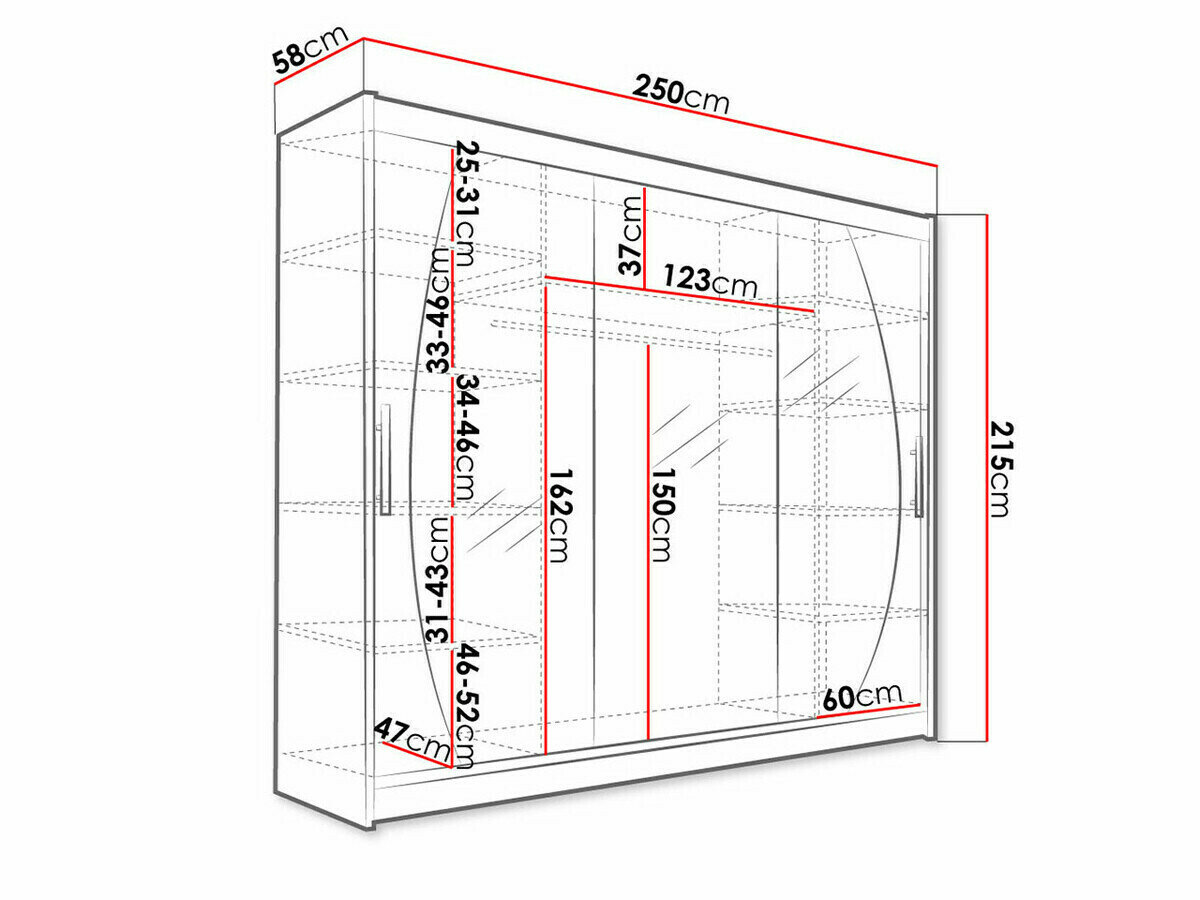 Garderobeskab Closico Ordo V (Sonoma eg)