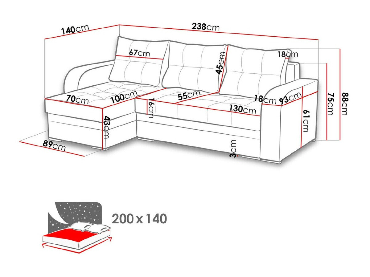 Hjørnesofa Boulder 101 (Malmo 96 + 1115/60)