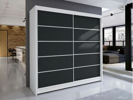 Kledingkast Closico Cavaris IV (Wit + Zwart)