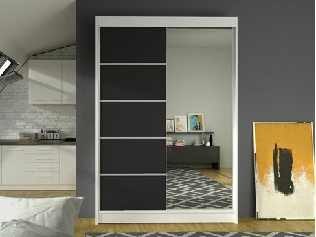 Garderobeskab Closico Salvor III (Hvid + Sort)