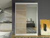 Kledingkast Closico Salvor III (Wit + Sonoma eik)
