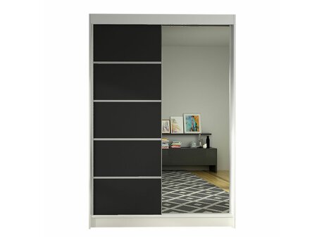 Kledingkast Closico Salvor III (Wit + Zwart)