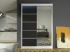 Kledingkast Closico Salvor III (Wit + Zwart)
