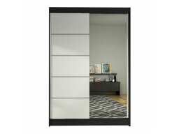 Kledingkast Closico Salvor III (Zwart + Wit)