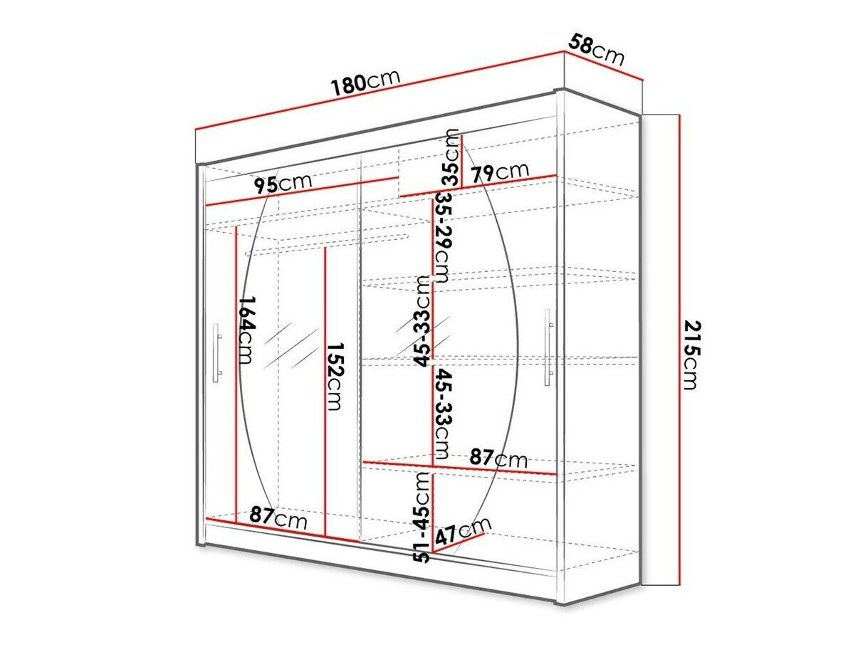 Garderobeskab Closico Pallor IV (Sort)