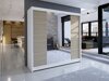 Kledingkast Closico Cavaris II (Wit + Sonoma eik)