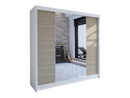 Kledingkast Closico Cavaris II (Wit + Sonoma eik)