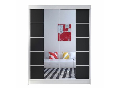 Kledingkast Closico Vastor V (Wit + Zwart)