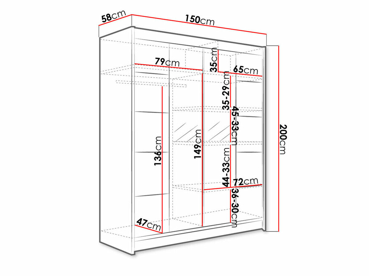 Kledingkast Closico Vastor V (Wit)