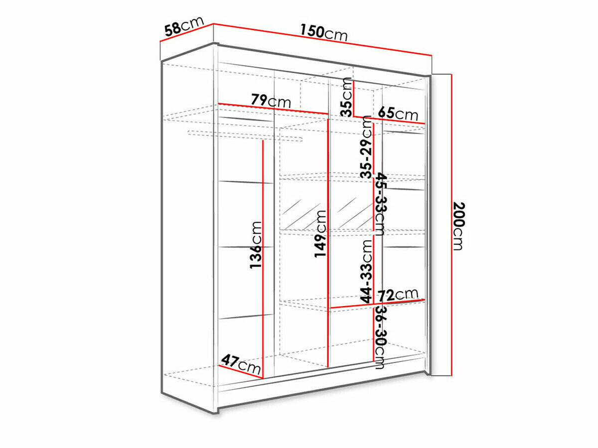 Kledingkast Closico Vastor V (Wit)